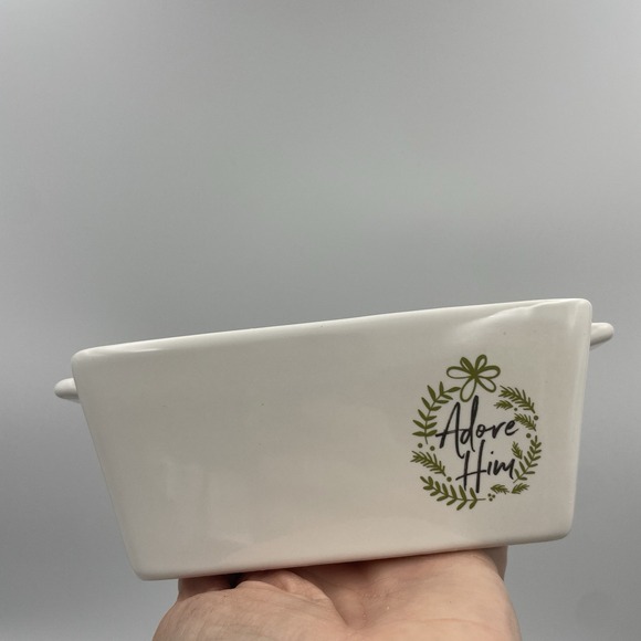 Lifeway Other - Lifeway Ceramic Mini Loaf Pan 'Adore Him'
